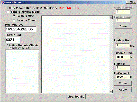 Remote Link Screen